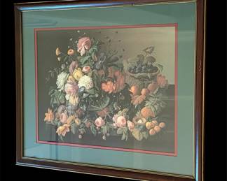 Roesens Still Life With Flowers Fruit Framed Print