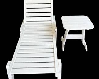AllWeather PolyLumber Chaise Lounge Side Table Set