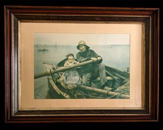 The Helping Hand Beautifully Framed Matted Signed Print