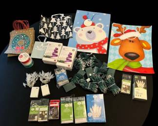 Assortment Of Christmas Lights Gift Bags