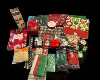 Barrage Of Christmas Gift Bags Ribbons