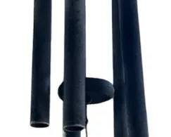 Black Metal MultiTube Wind Chime Patio Decor