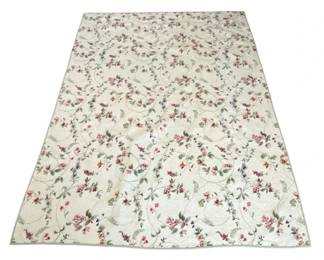 Traditional Floral Quilted Twin Coverlet Blanket 69x92 APPROXIMATE