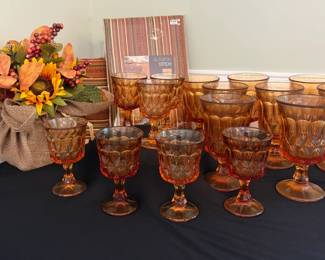 Noritake Perspective Amber Glasses Fall Decor