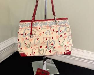 Brighton Lilly Sharon Heart Purse Red Leather Wallet