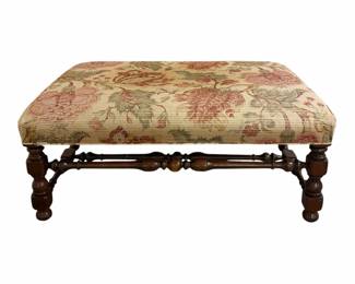 Vintage Spanish Revival Style Upholstered Ottoman