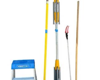 Werner Step Stool, Igloo Cooler, Extension Pole Utility Tool Lot