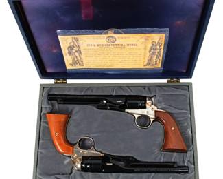 Colt collector black powder cased dueling pistols