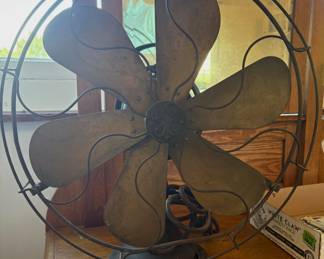 GE 6-Blade Brass Fan - Rare