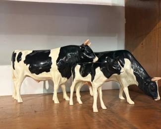 Lot of 3 Cow Figurines
