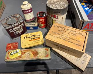 Large Lot of Advertising Tins