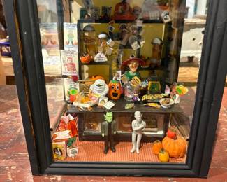 Detailed Halloween Store Display Diorama