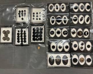 Jet Black Glass Button Collection