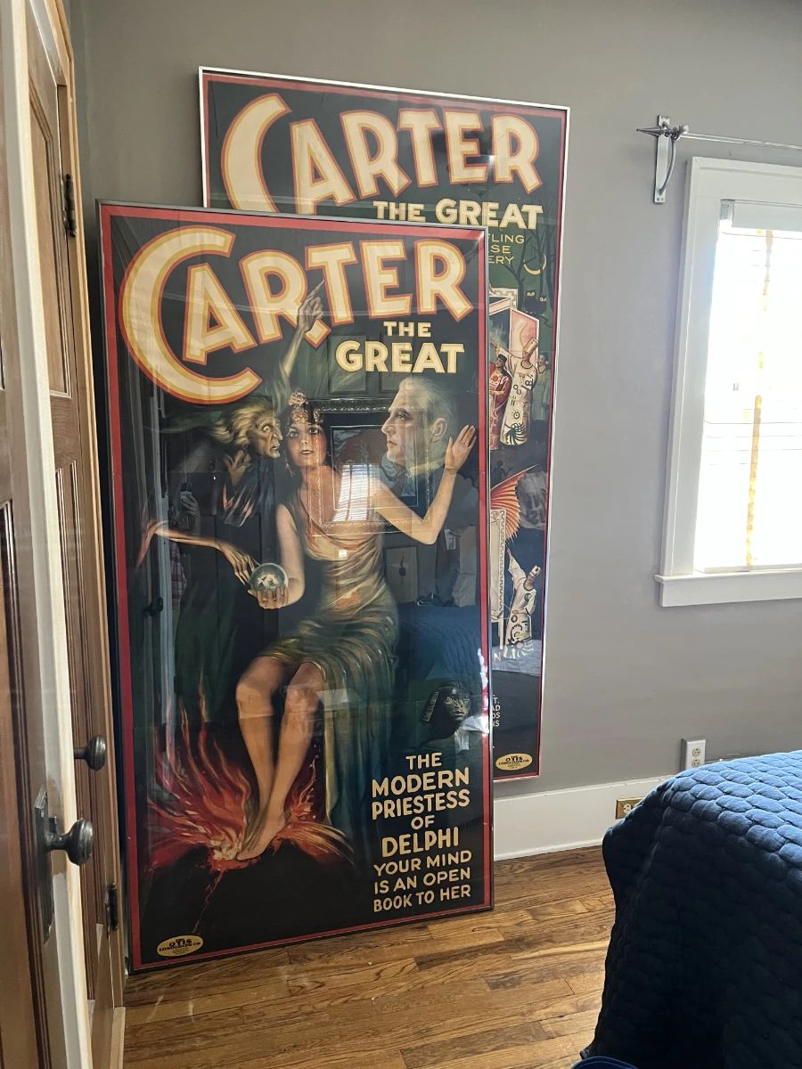 Vintage Carter the Great Three-Sheet Magician Posters