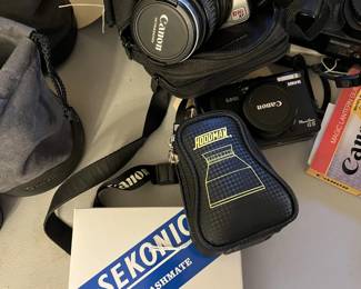 Canon camera lenses, camera bags, photography accessories and Sekonic light meter.