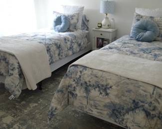 Pottery barn Twin bed sets and Serta Twin beds sold separately