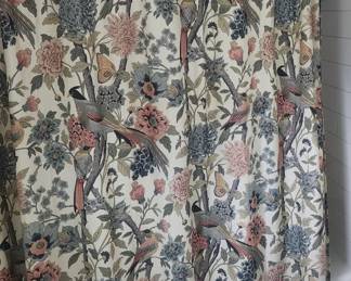 Beautifal floral print with birds shower curtain