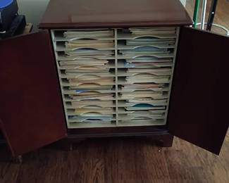 Sheet music and cabinet