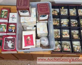 Ornaments and Figurines. Hallmark, Hummel, Bradford and Calico Kittens.