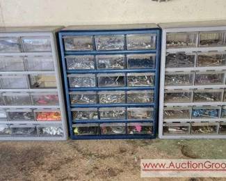 18 drawer cabinets With Contents as shown