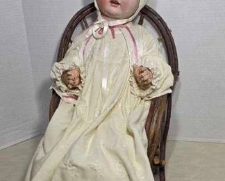 1 Antique German Doll B5. Bisque face