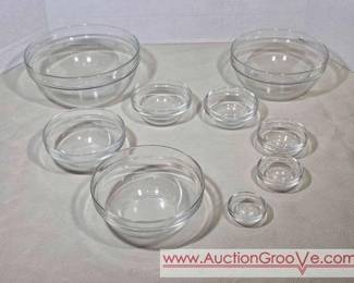 Arcoroc France Nesting Glass Bowls
