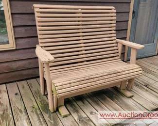 Wooden Bench Glider.