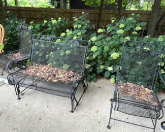 Iron patio set 3 piece