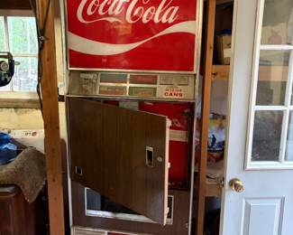Coke machine in barn