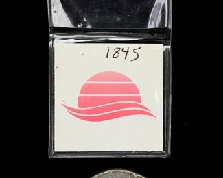 1845 Mexico 8 Reales .9027 Silver Coin M.R. Radiant Cap Eagle