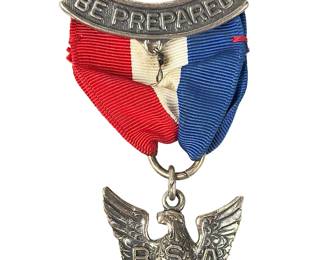 Vintage BSA Boy Scouts Eagle Scout Medal Badge Sterling Silver Robbins Type 3