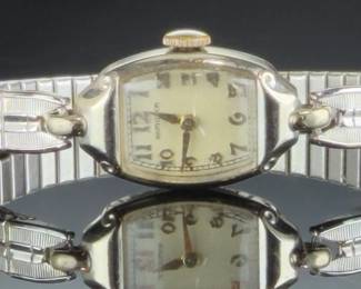 Vintage Hamilton 14K Gold Filled Ladies Cocktail Watch, 17 Jewel, Cal. 721