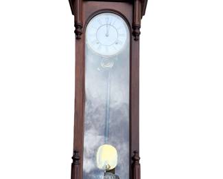 Antique Ansonia "Capital" 8-Day Mahogany Wall Regulator Clock
