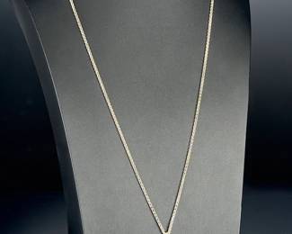 Vintage Italian Sterling Silver Diamond Starburst Pendant Necklace 29.5in