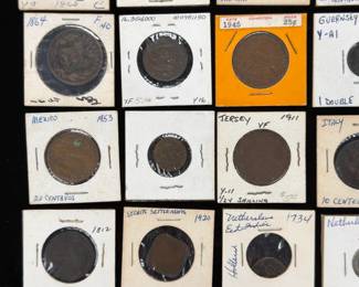 Vintage World Coin & Token Collection Lot (25 Pcs) – Canada, UK, Europe, Mexico