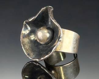 Danish Modern Ring AD Design, Erik Dennung, Jens Andersen Vintage Adjustable