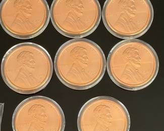 12x Golden State Mint .999 Fine One Ounce Copper Rounds - Lincoln Penny Design