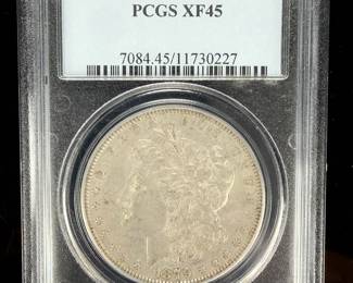 1879 Morgan Silver Dollar PCGS XF45 Graded US 90% Silver Coin