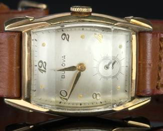 Vintage 1952 Bulova 10K Rolled Gold Plate 10BT 17J Art Deco Watch L2