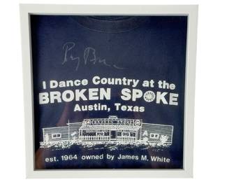 Ray Benson Signed Autograph T-Shirt, Broken Spoke Austin Texas Country Music Memorabilia