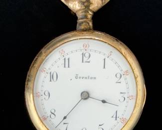 Antique Trenton Model 1 Grade 100 Size 0s Pocket Watch 7 Jewel 1900s