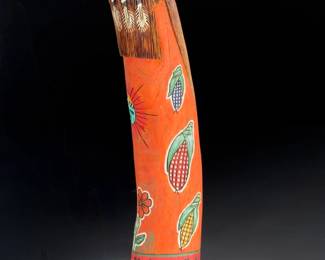 Signed Ber Pahona Hopi Long Hair Corn Maiden Kachina Doll Wood Carving 1998