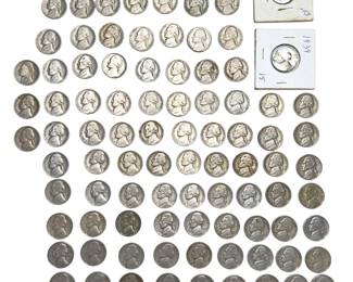 Vintage Jefferson Nickels Lot, Pre-1960 US Coinage, Bulk Collection, 423.3g