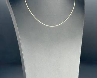 Vintage Sterling Silver 925 Square Snake Chain Necklace - 20" Sleek Link