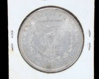 1879 US Morgan Silver Dollar Coin, 90% Silver, Uncirculated Appearance