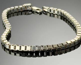 Italian Sterling Silver 4mm Box Link Bracelet 9 Inch IBB 925 Bold Heavy 17.6g