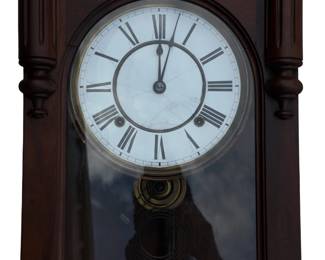 Antique Ansonia "Capital" 8-Day Mahogany Wall Regulator Clock