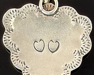 Handmade Purple Spiny Oyster Shell Silver Heart Pendant Artisan Southwest