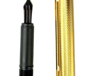 Dunhill Gemline Barleycorn Fountain Pen Cap & 14K Gold Nib Assembly