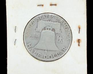 1951-D Franklin Half Dollar 90% Silver US Coin Appears Uncirculated